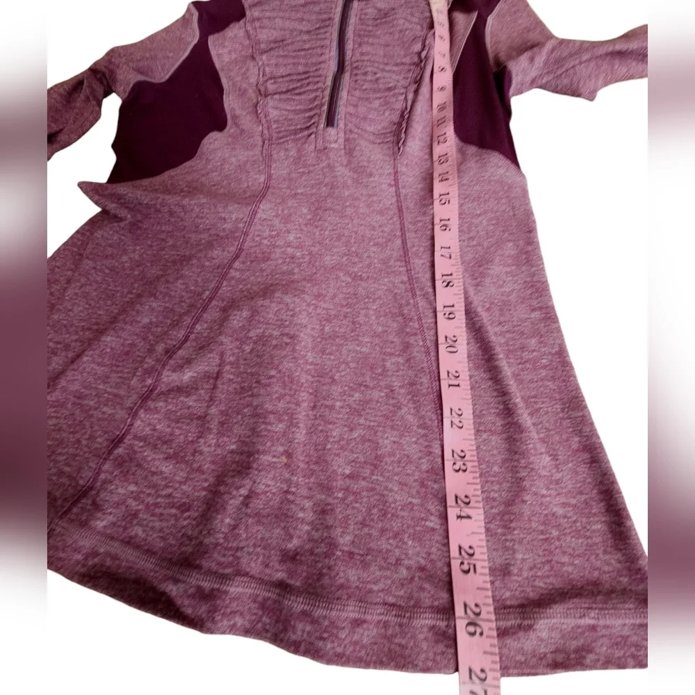 Lululemon Run Your Heart Out Half Zip Pullover Sweatshirt Heathered Plum 8